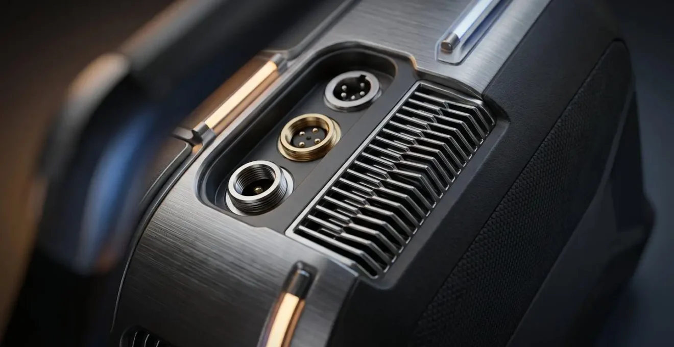 Station d'énergie portable compacte pour télétravailleur nomade avec batterie de secours