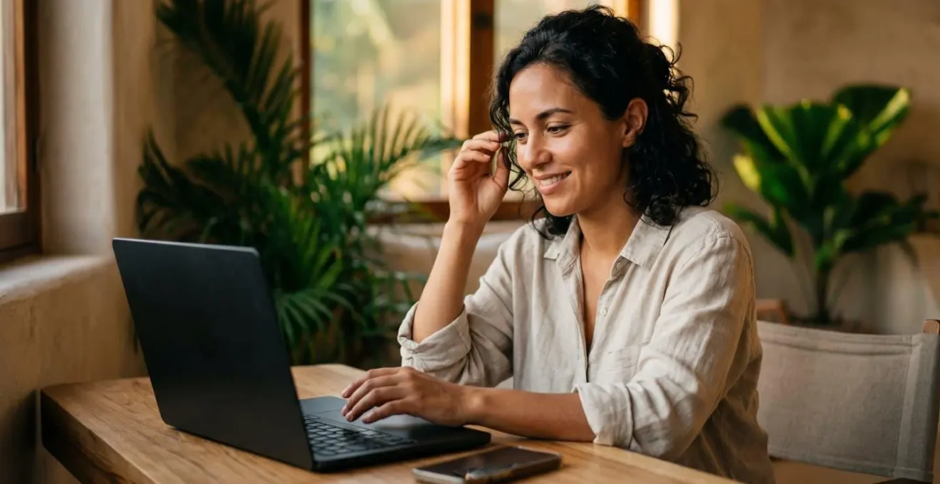 Environnement de travail professionnel avec connexion internet fiable pour télétravail à distance