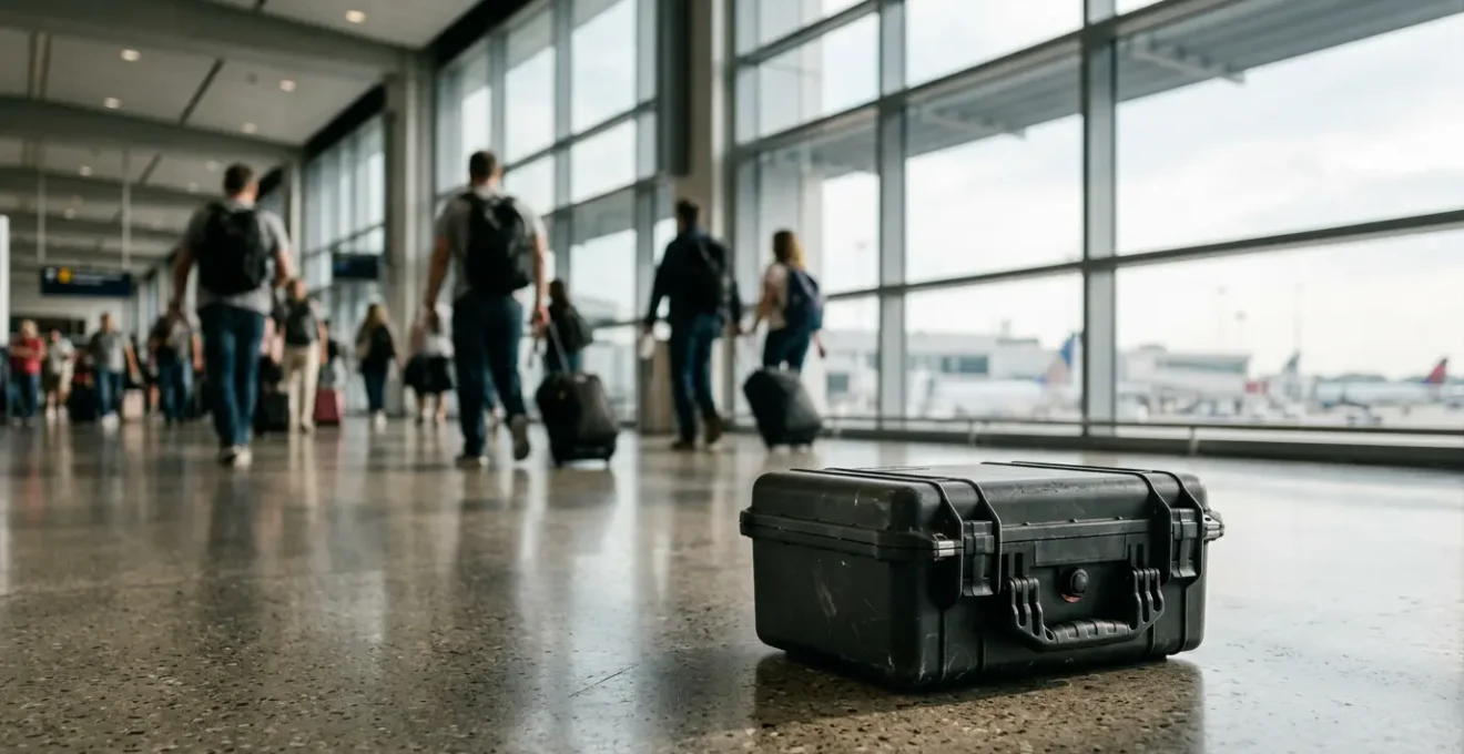 Valise de protection professionnelle pour matériel photographique en voyage long-courrier