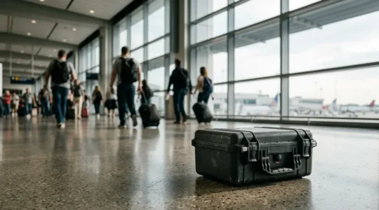 Valise de protection professionnelle pour matériel photographique en voyage long-courrier